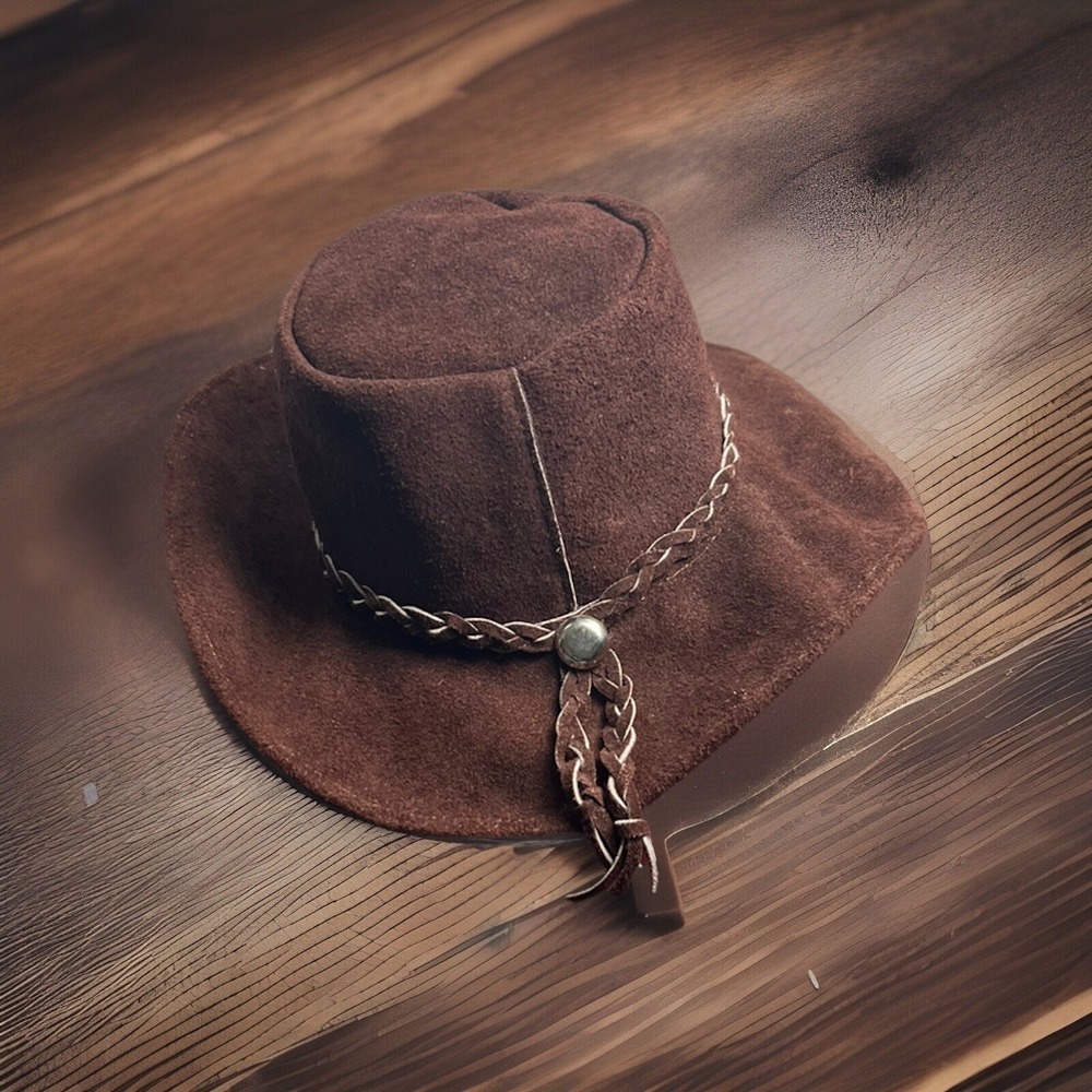 Genuine Leather Suede Vintage Western Hat